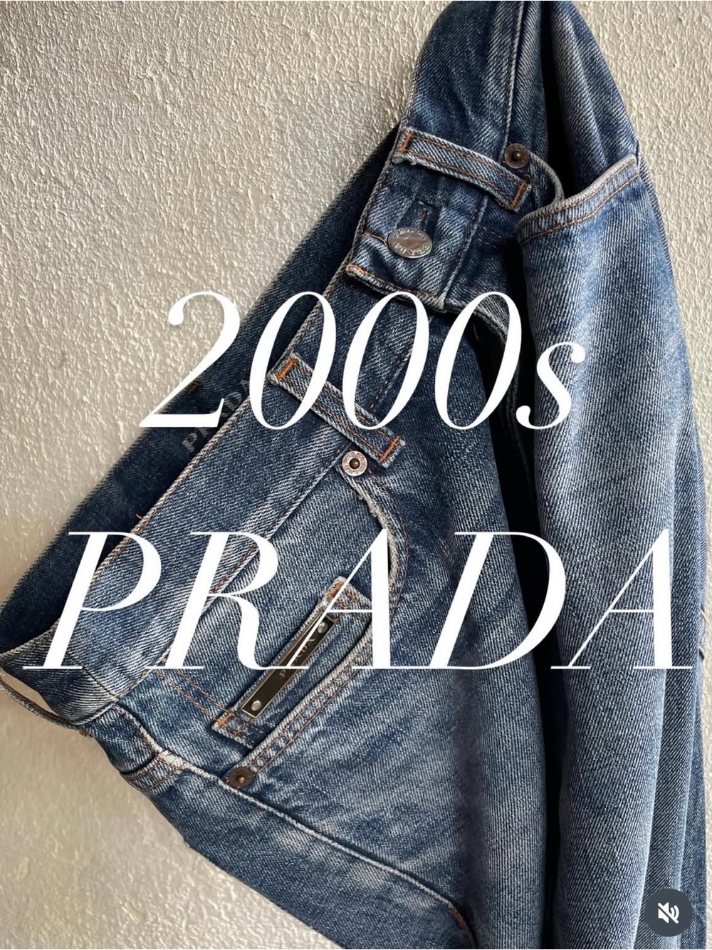 Vintage Prada Linea Rosa Y2K Blue Denim Jeans - 30